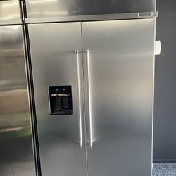 2023 Built In Side By Side KitchenAid 48 Inch Refrigerator LED Lighting