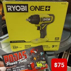Ryobi ONE + 18V 3/8" Impact Wrench.  Tool-Only 