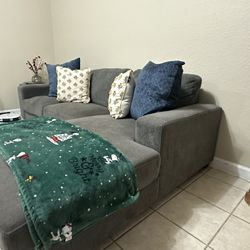 Dark Grey Sofa 84” With Chase 