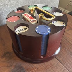 Vintage poker chip set 