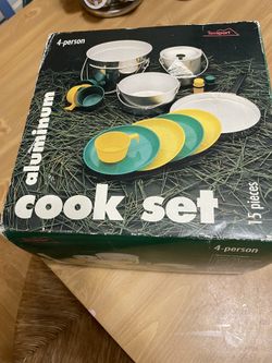 Campers, Hikers, Preppers: New Texsport Camp Cook Set For 4 With Utensils