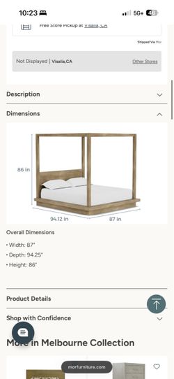 Cal King Canopy bed and matching 9 drawer dresser