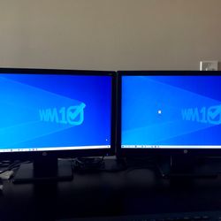 Dual Monitor HP 22" Widescreen HD 1920x1080