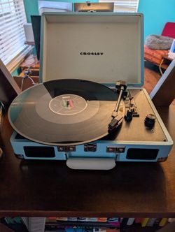 Crosley Record Player Blue Portable