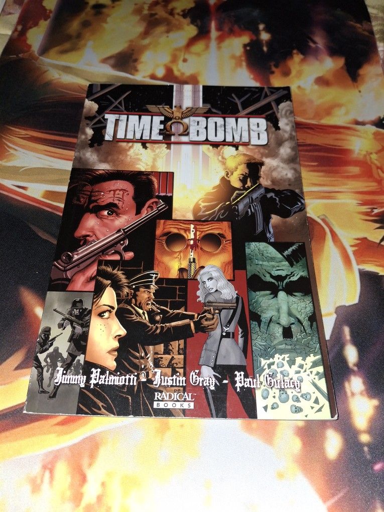 RADICAL BOOKS TIME BOMB GRAPHIC NOVEL BOOK...VERY GOOD...ADULT OWNED AND KEPT IN A SMOKE FREE HOME...$10 FIRM...