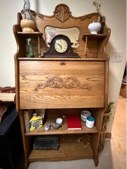 Antique Oak Secretary Desk