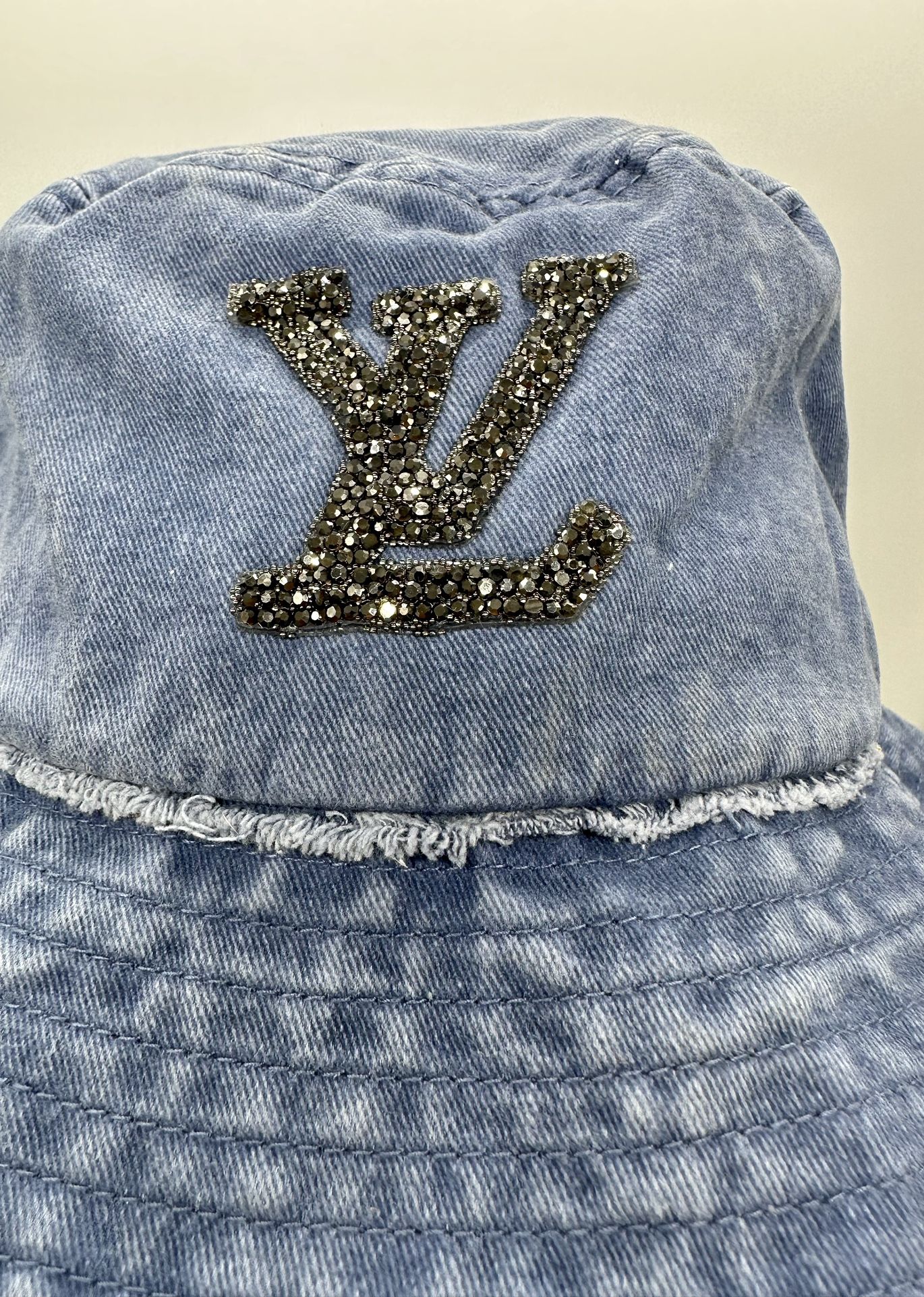 denim lv hat