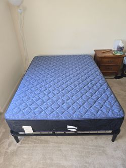 Serta Queen Mattress with basic adjustable base.