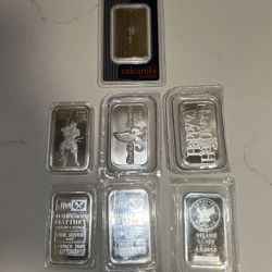 (7) 1oz Silver Bars 