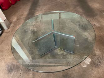 Glass table top coffee table