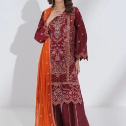 Indian Pakistani Tradition Designer Shalwar Kameez Embroidery Cotton 
