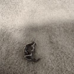 Sterling Silver Girl Sitting On The Moon