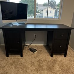 Black Hemnes IKEA Office Desk 