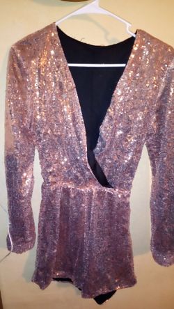 Sequin shorts body suit