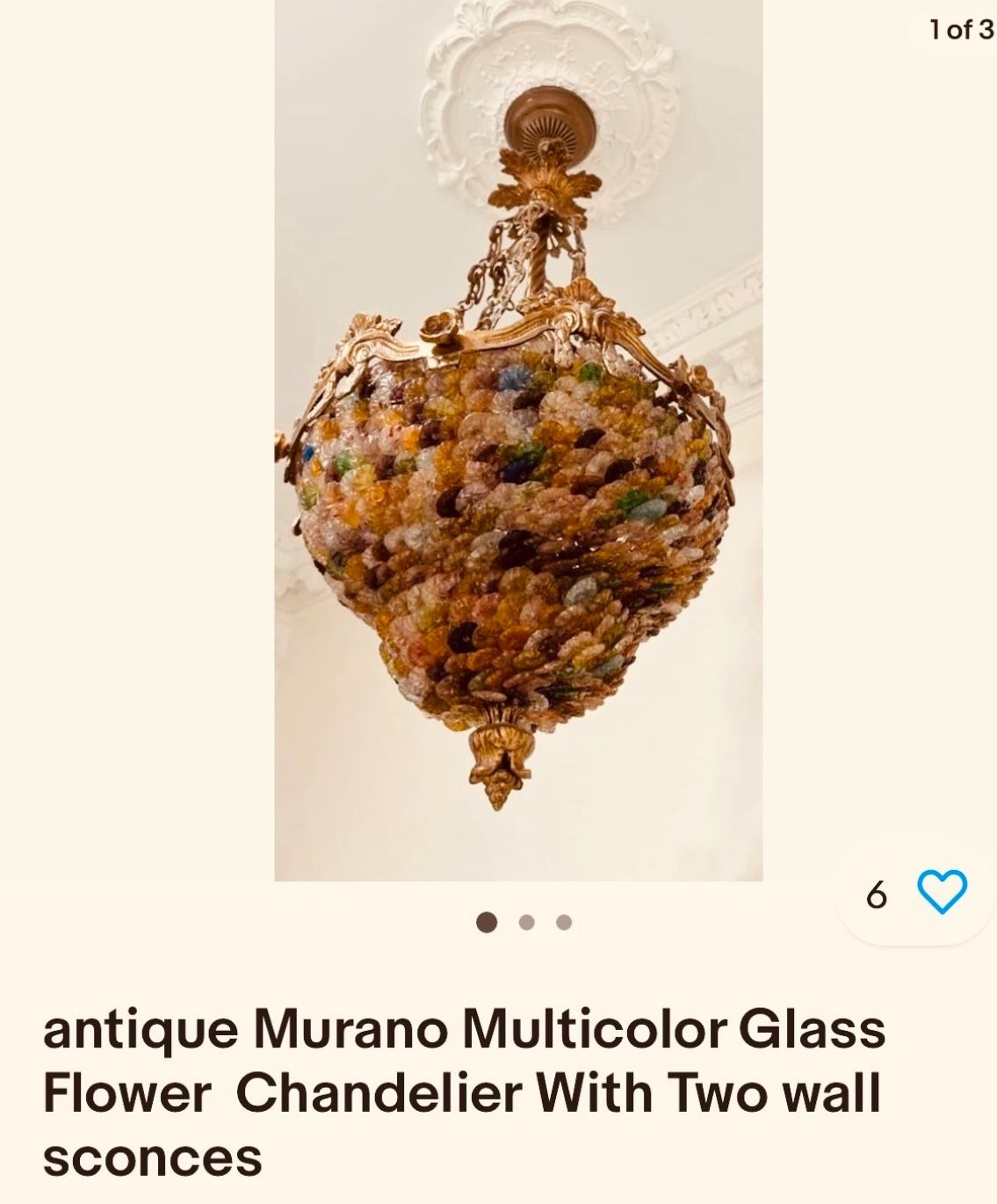 Chandelier Hand Blown Glass
