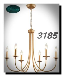 ✨ NEW Gold Farmhouse Chandelier | 6-Light Modern Industrial Dining Room Ceiling Light