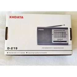 XHDATA AM FM Shortwave 11 Band Receiver Radio, Gray - New