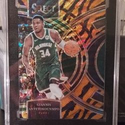 Sgc Mint 9 Basketball Slab, ginnins Antetokounmpo #141 Tiger Prizm Case Hit 