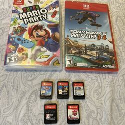 Nintendo Switch Game Lot Bundle Super Mario Party Zelda Skyward Sword Marvel Ultimate Alliance Poke