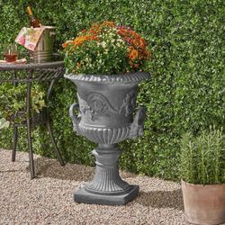 ✨Brand New✨Antique Dark Gray Indoor Outdoor Composite Planter Garden Pots (19 in. L x 19 in. W x 28 in. H) 