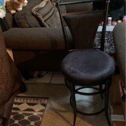 Metal Chair With Suede 
