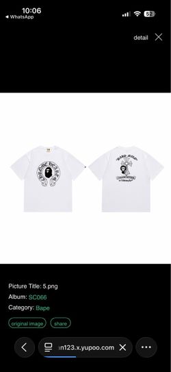 BAPE x Chrome Hearts Graphic T-Shirt