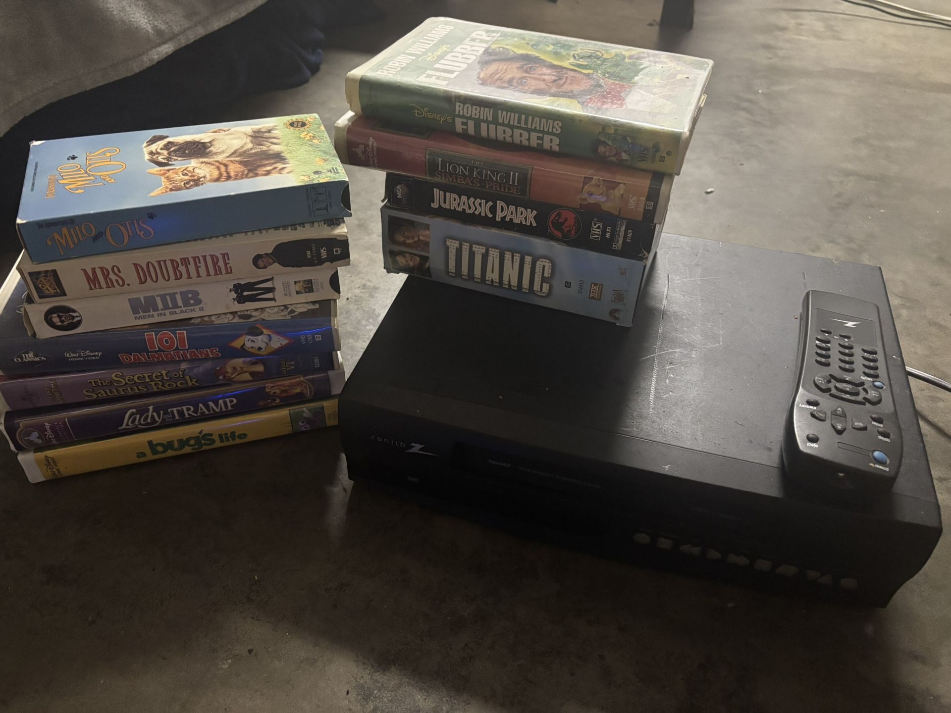 VHS Player With Movies