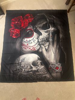 Day of the Dead Sugar Skull Tapestry