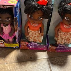 Baby Alive Doll. & 2. Disney Princess Dolls 