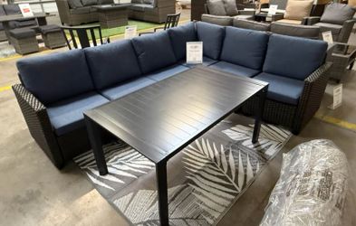 7 Piece Modular Blue Dining Set *New*