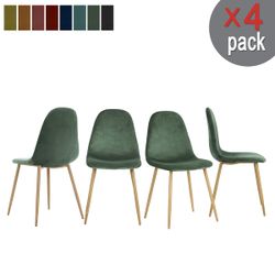 Open Box Homy Casa CHARLTON Velvet Cactus Dining Chair "17.72" x 21.26" x 33.86" for Kitchen & Dining Room