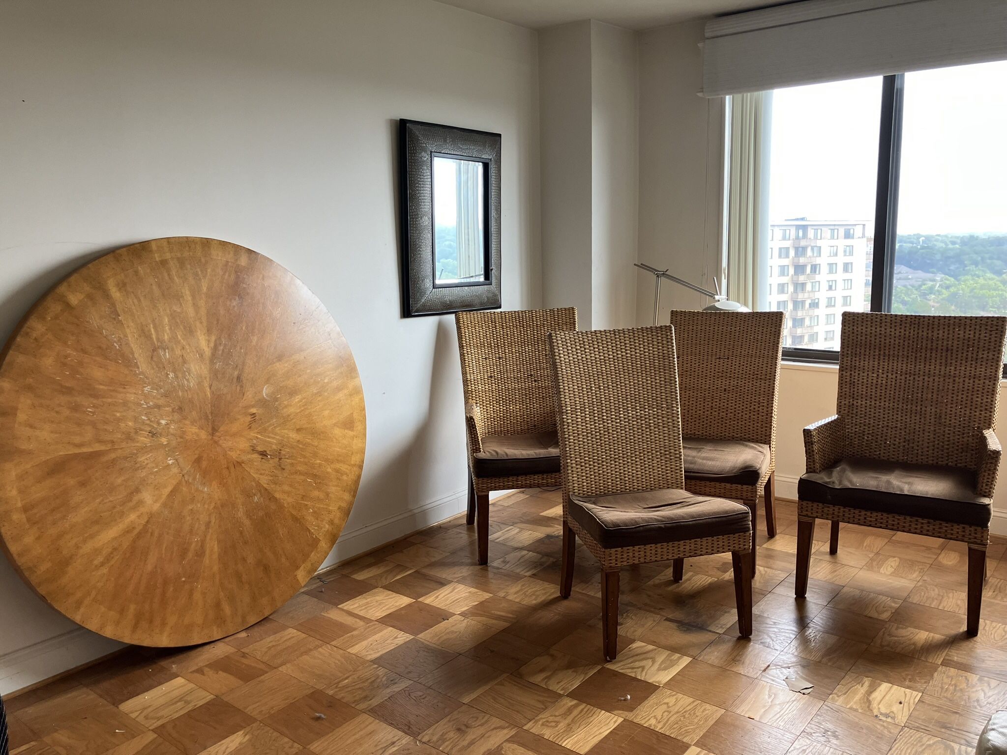 5 Piece Wicker And Wood Dining Set