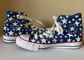 Hot! Red, White, Blue Converse Shoes