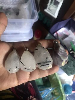 Tourmaline or Amethyst pendent Crystal