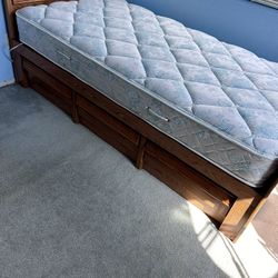 Twin Bed With Mattress Very Good Condition  $100 For Both 