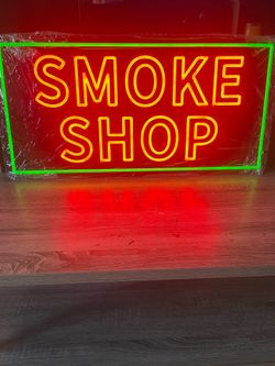 Smoke shop led neon sign