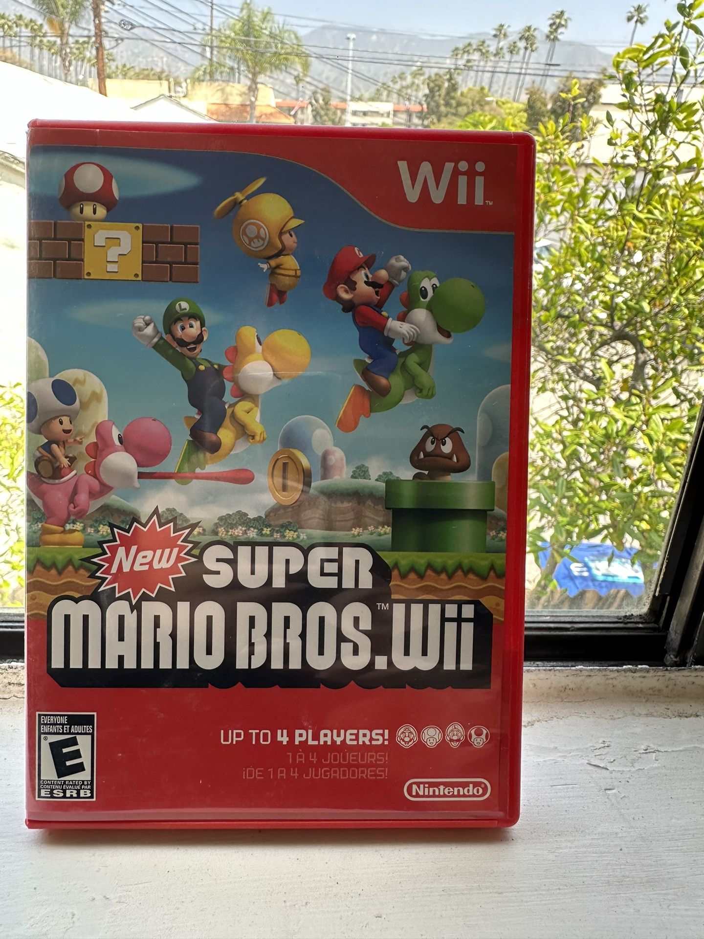 New Super Mario Bros. Wii (Nintendo Wii, 2009) Case Manual Disc Tested