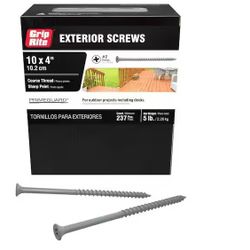 Four Boxes - 4 inch exterior screws 10x4" roughly 237 per box #2 phillips 5 lbs ($20 each box)