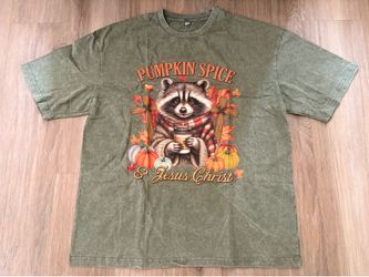 Pumpkin Spice & Jesus Christ Graphic Tee Women’s XL