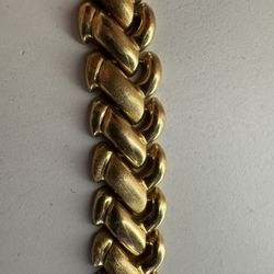 585 14K Yellow Gold Bracelet Italian Made 7.25” Solid Gold