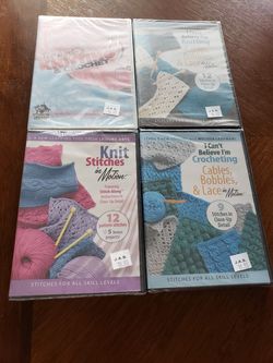 4 crochet and knitting DVDs