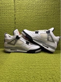 Jordan 4 white cements size 10M
