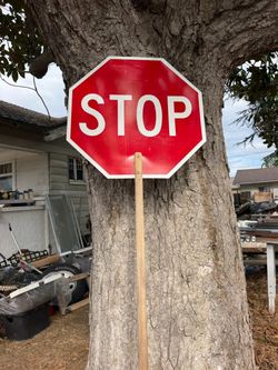 New stop/ slow signs with post