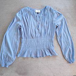 Universal Thread Light Blue Smocked Blouse