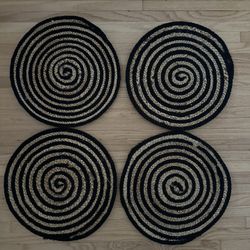 Set of 4 Round Boho placemats