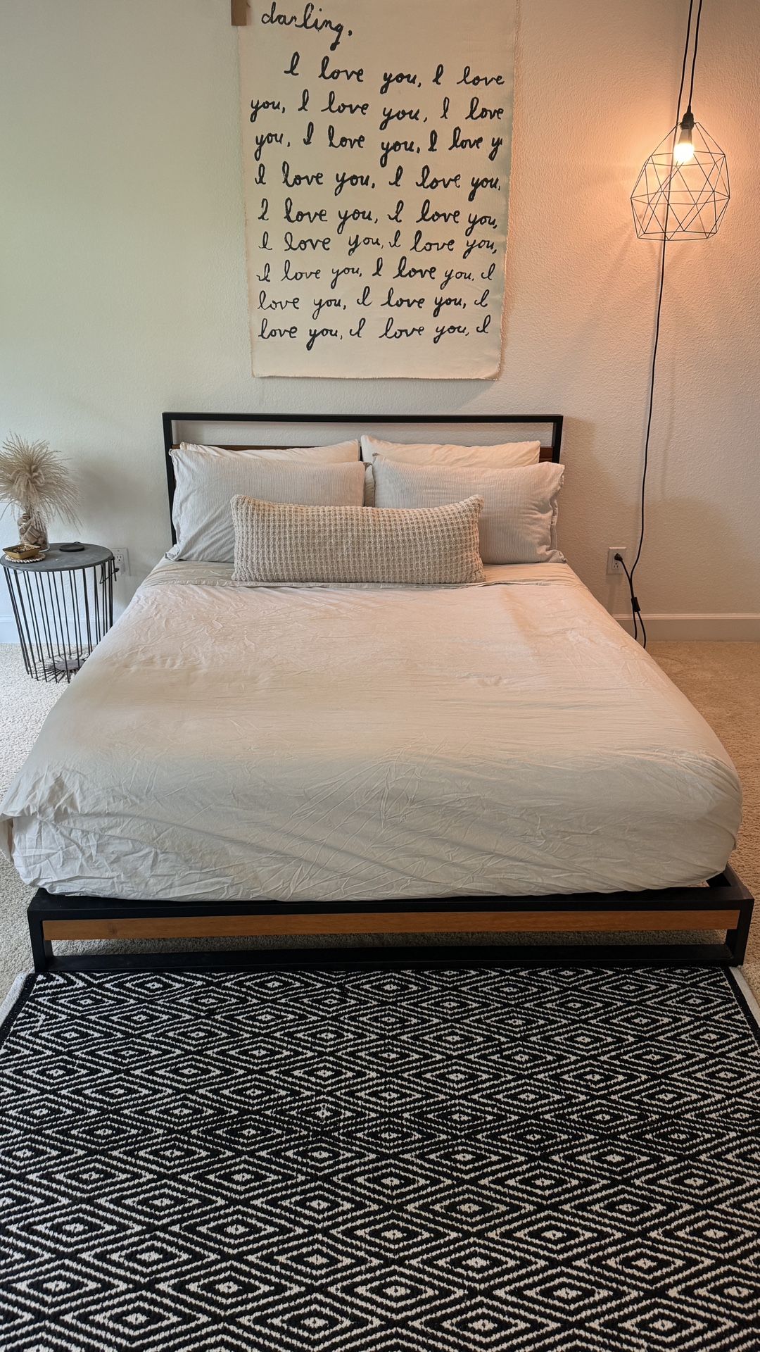 Minimal Low Bed Frame + Mattress (QUEEN)