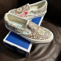 Kith X Vans Slip On Moroccan Tile Orange True Marshmallow