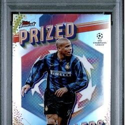 2023-24 TOPPS FINEST UEFA CLUB PRIZED FOOTBALLERS PF19 RONALDO PSA 9