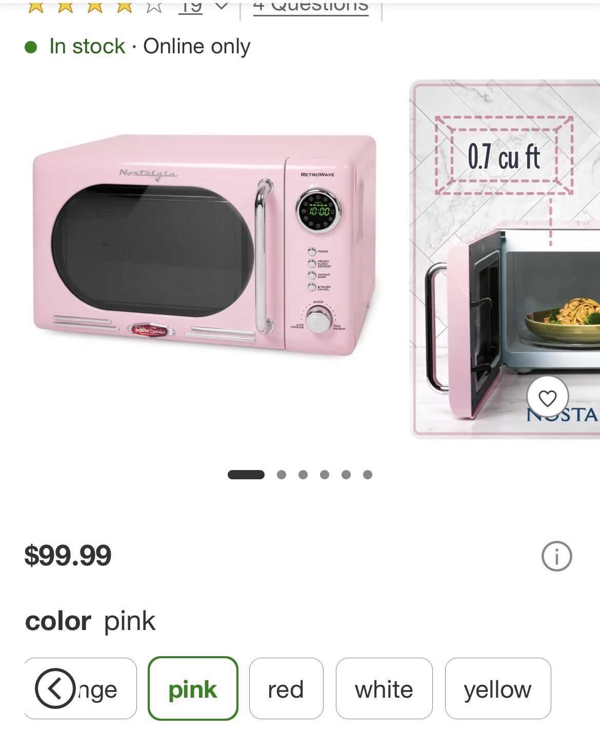 Nostalgia Retro 0.7 Microwave