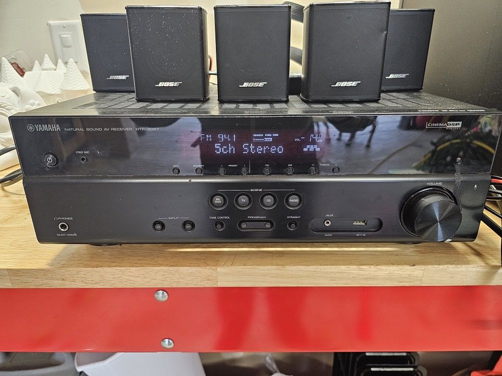 Bose Acoustmass 6 Surround Sound and Yamaha Receiver